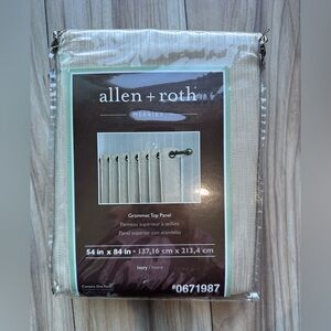 New Allen + Roth Merriby Grommet Top Panel Curtains In Ivory 54” X 84”